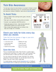 Tick Awareness Image - Bay Area Lyme Foundation